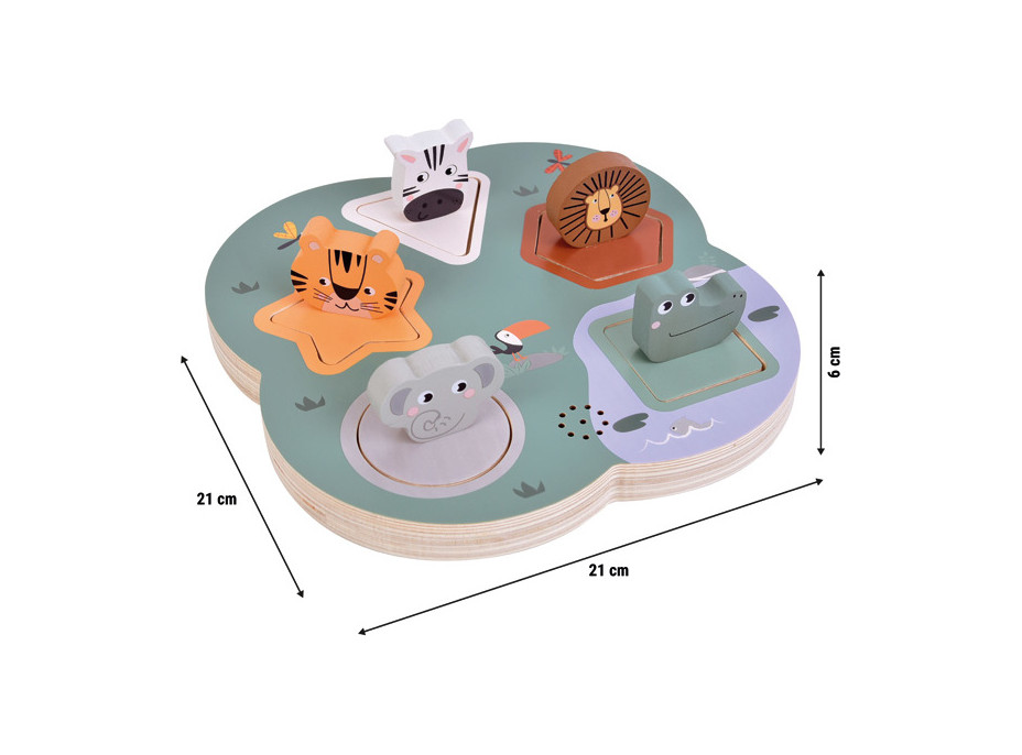 small foot 3D puzzle so zvukmi zvierat Safari
