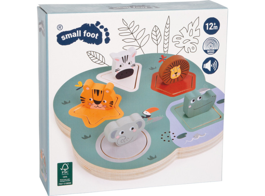 small foot 3D puzzle so zvukmi zvierat Safari