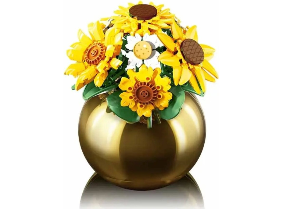 Sluban Flowers M38-P8062 Kytica slnečníc a margarét vo váze