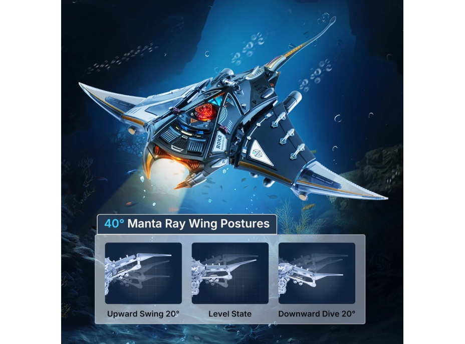 RoboTime 3D mechanická skladačka Manta Ray