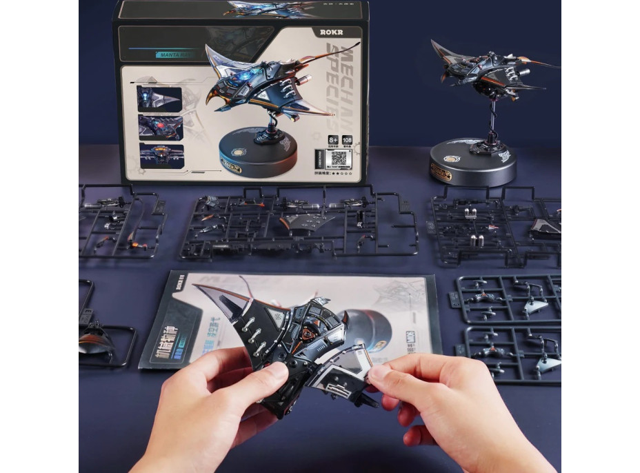 RoboTime 3D mechanická skladačka Manta Ray