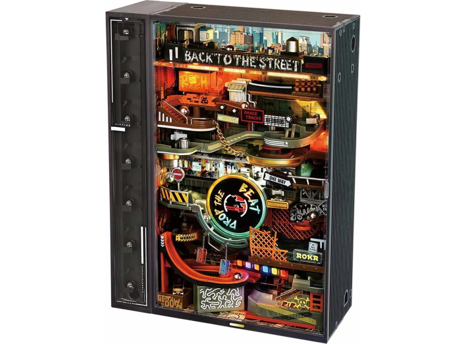 RoboTime 3D mechanická skladačka guličkovej dráhy Hip-hopová ulica