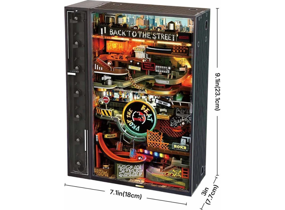 RoboTime 3D mechanická skladačka guličkovej dráhy Hip-hopová ulica