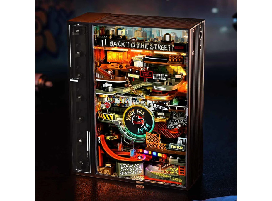 RoboTime 3D mechanická skladačka guličkovej dráhy Hip-hopová ulica