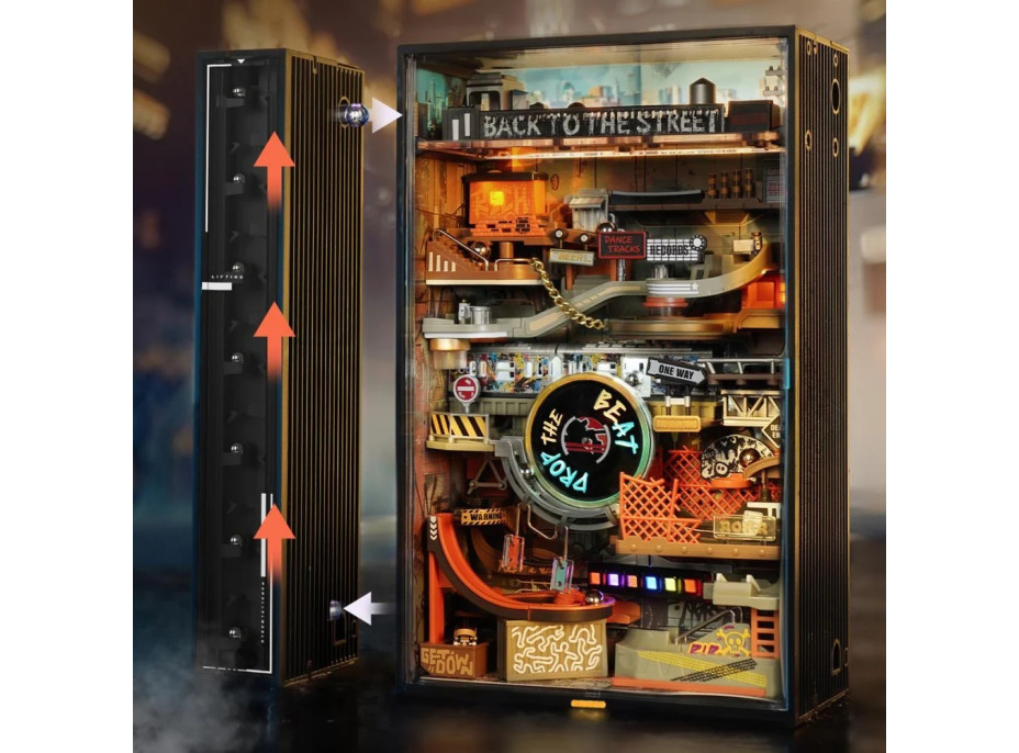 RoboTime 3D mechanická skladačka guličkovej dráhy Hip-hopová ulica