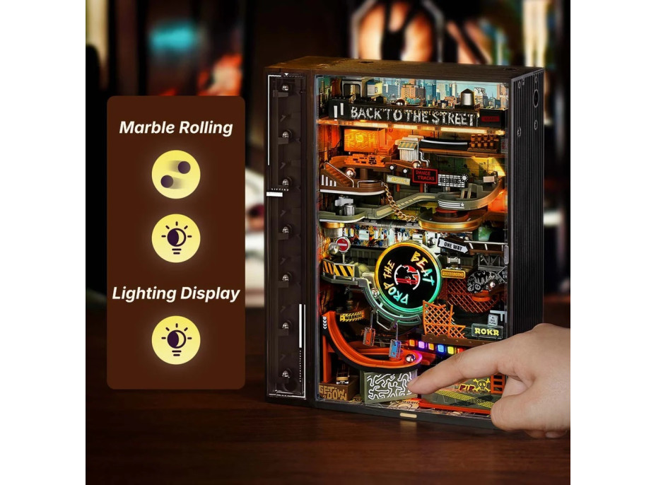 RoboTime 3D mechanická skladačka guličkovej dráhy Hip-hopová ulica