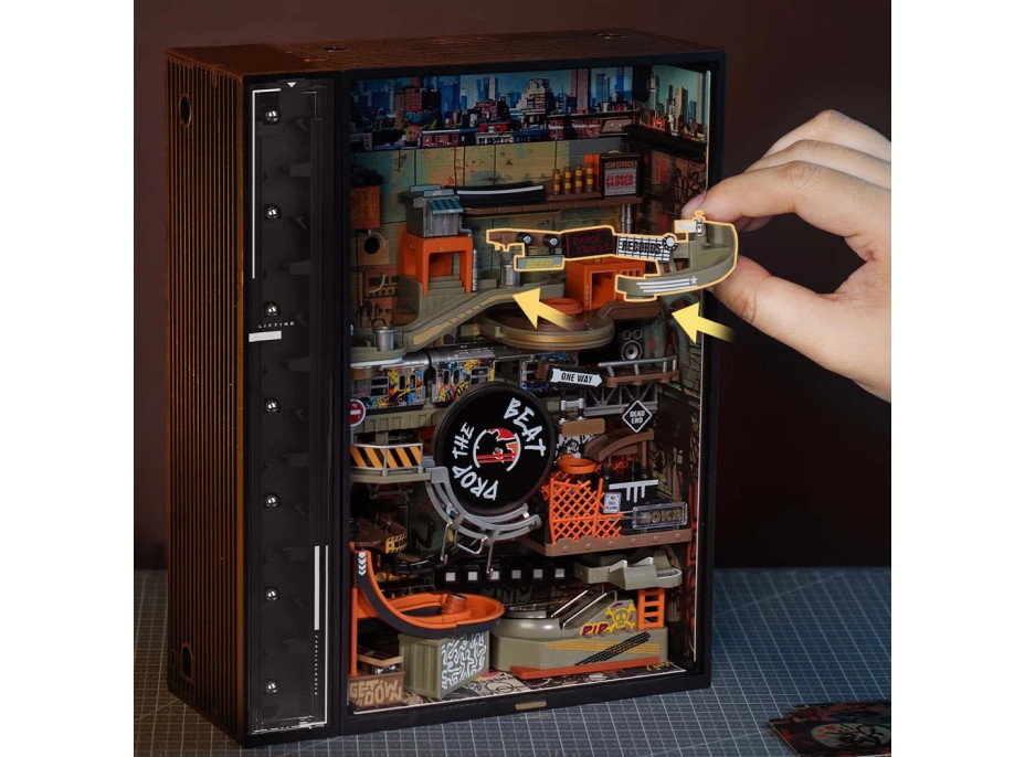 RoboTime 3D mechanická skladačka guličkovej dráhy Hip-hopová ulica