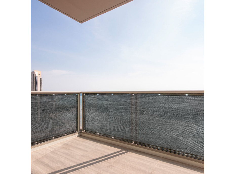 Clona na balkón LUARO - 105x700 cm - čierna