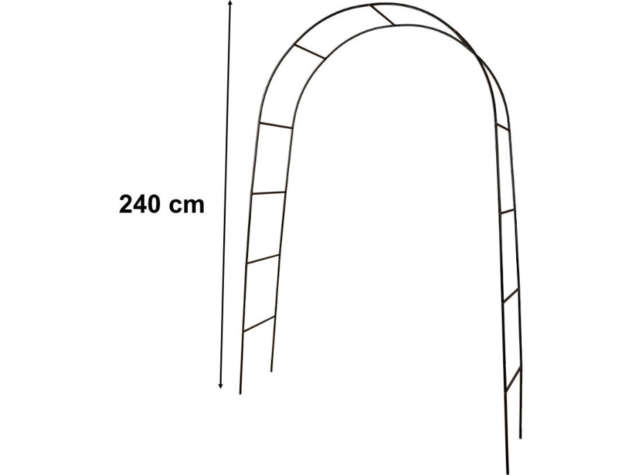 Záhradná kovová pergola LUARO 240 x 140 cm - oblúk