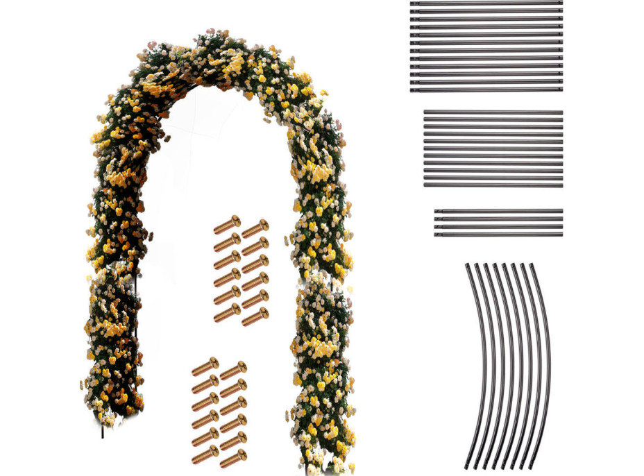 Záhradná kovová pergola LUARO 240 x 140 cm - oblúk