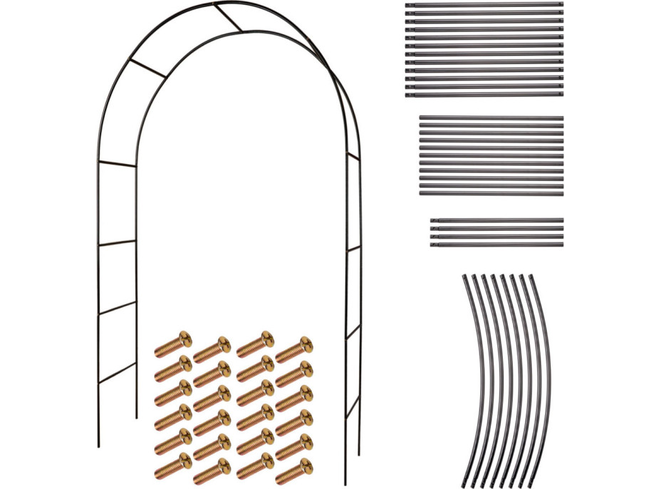 Záhradná kovová pergola LUARO 240 x 140 cm - oblúk
