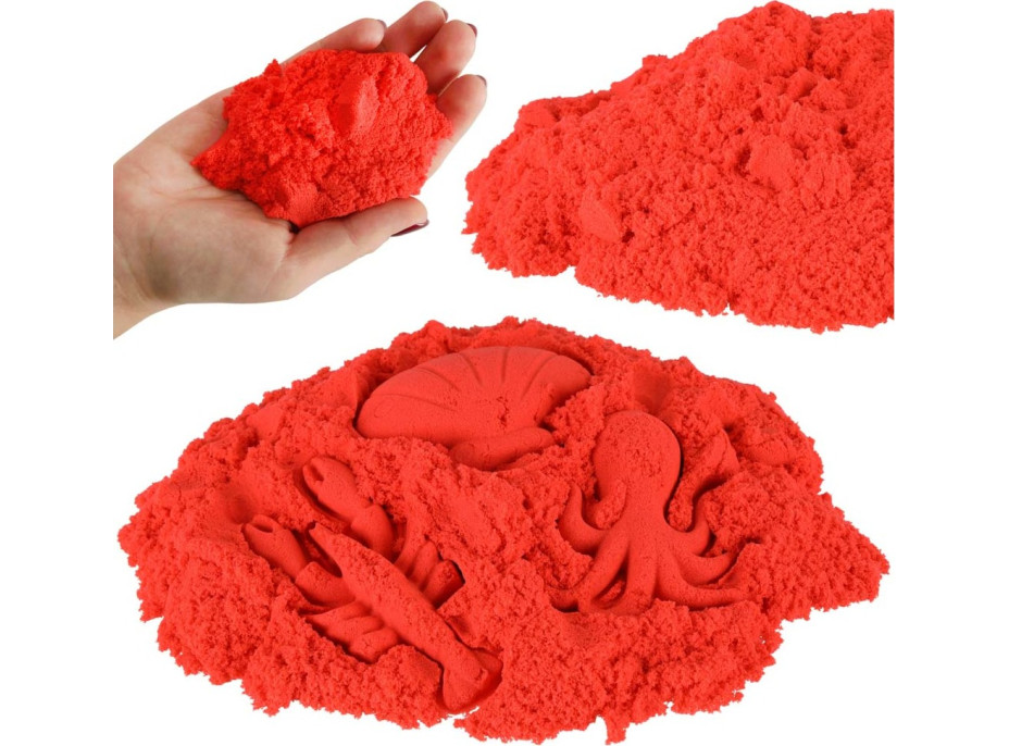 Kinetický piesok 1 kg v sáčku - červený