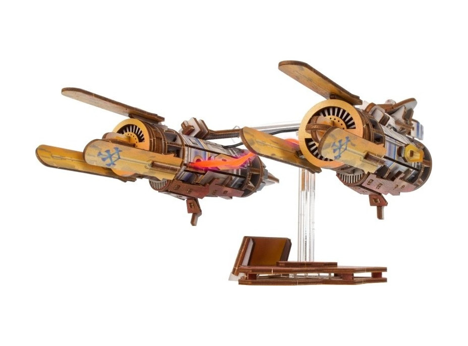 Ugears 3D drevená mechanická skladačka Star Wars Závodný klzák Anakin Skywalker