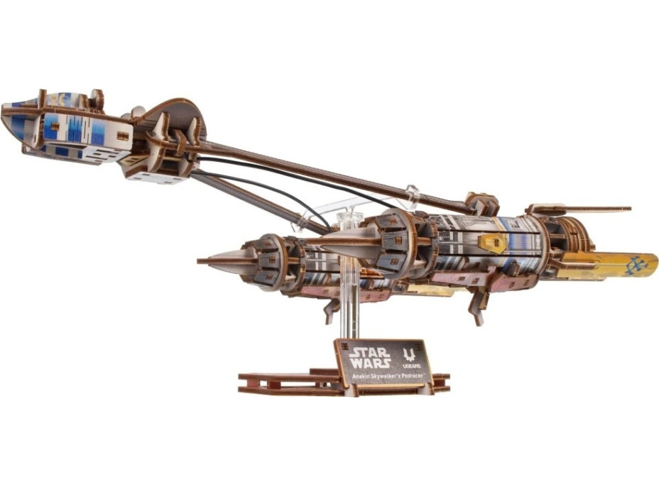 Ugears 3D drevená mechanická skladačka Star Wars Závodný klzák Anakin Skywalker