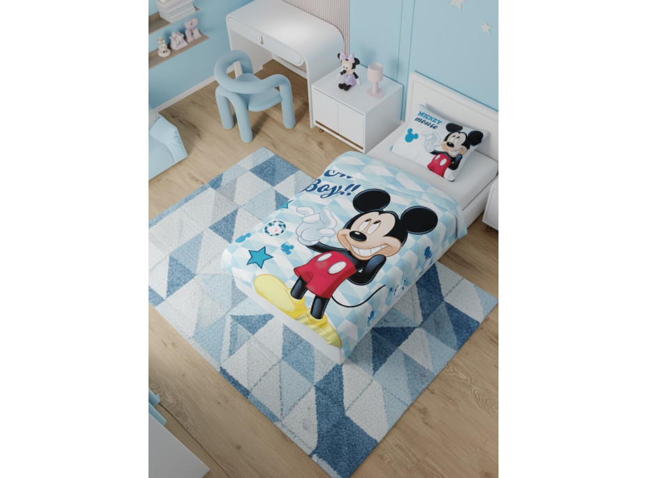 Detské bavlnené obliečky do postieľky 135x100 cm - Mickey Mouse - Oh boy!!