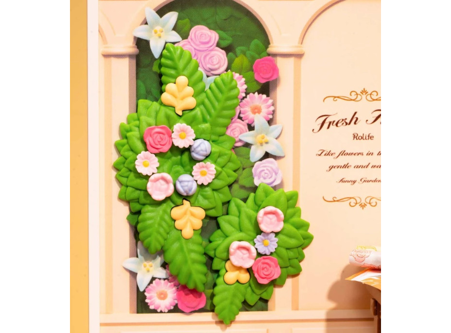 RoboTime 3D drevená skladačka Miniatúra domčeku Kvetinárstvo Fresh Flower
