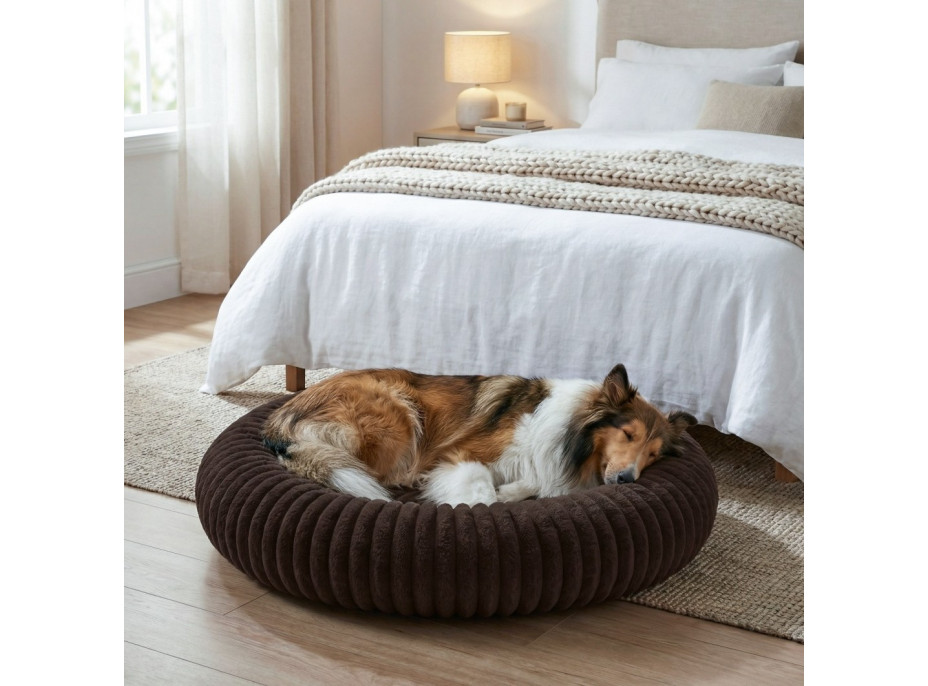 Pelech pre psy a mačky ROYAL LOUNGE 90 cm - hnedý