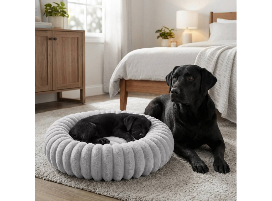 Pelech pre psy a mačky ROYAL LOUNGE 90 cm - šedý