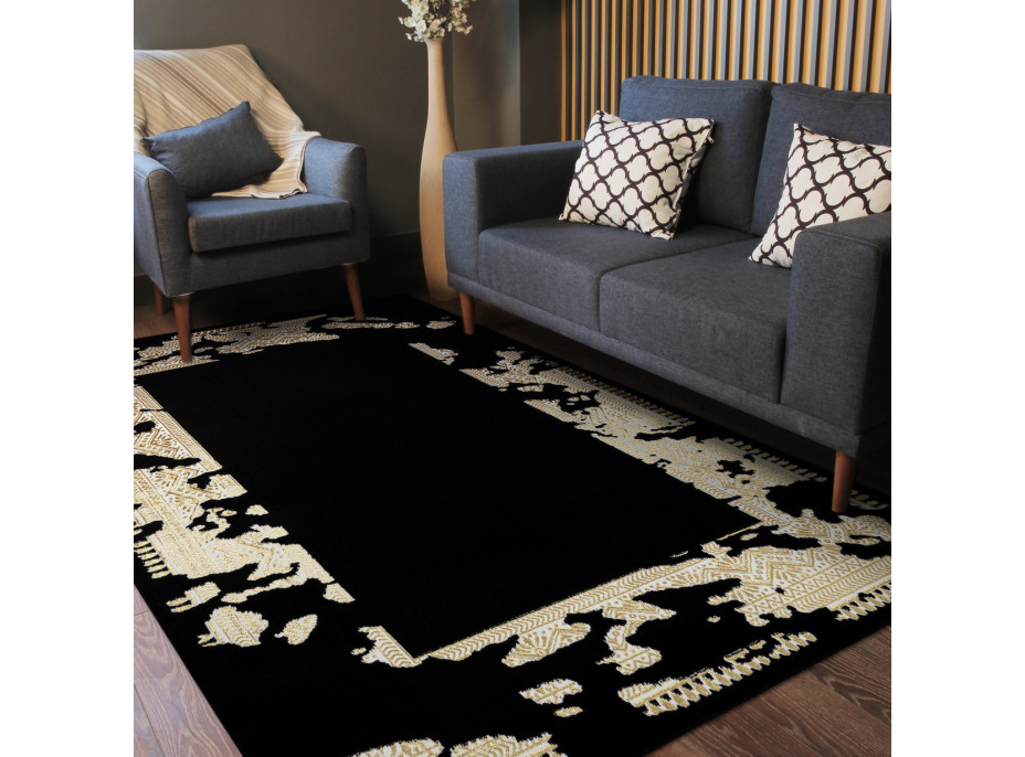 Kusový koberec Allure 1965 black/gold