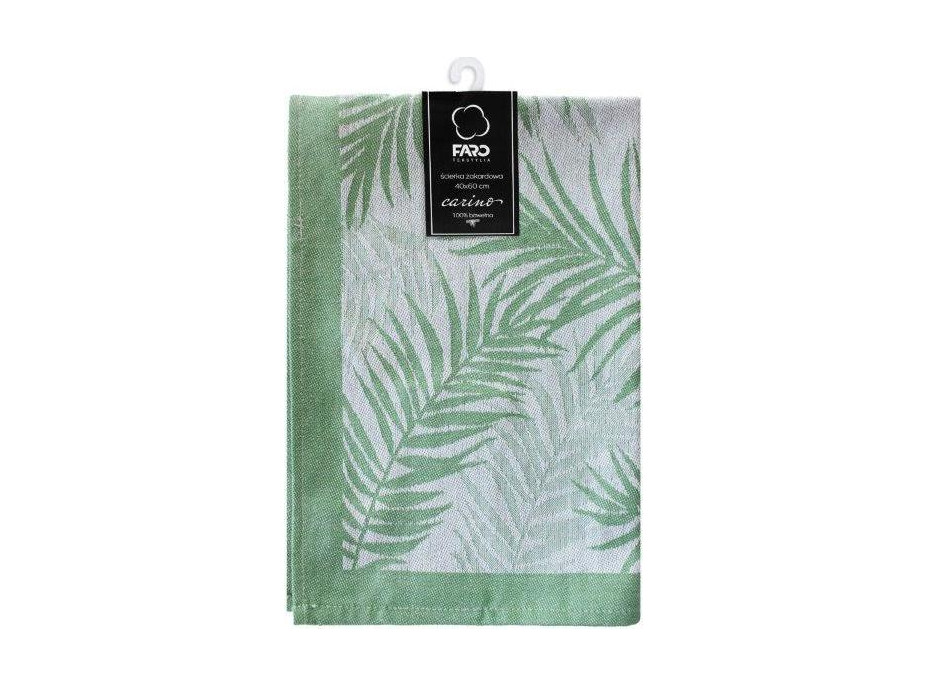 Žakárová kuchynská utierka CARINO 009 - 40x60 cm - zelená