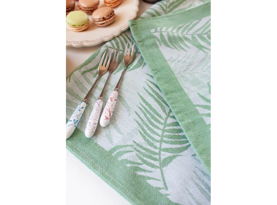Žakárová kuchynská utierka CARINO 009 - 40x60 cm - zelená