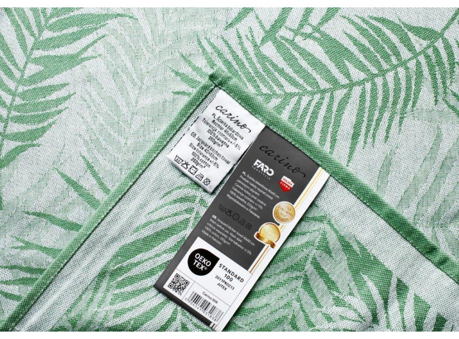 Žakárová kuchynská utierka CARINO 009 - 40x60 cm - zelená