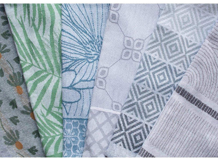 Žakárová kuchynská utierka CARINO 010 - 40x60 cm - šedá