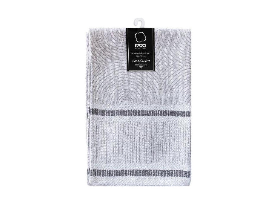 Žakárová kuchynská utierka CARINO 012 - 40x60 cm - šedá
