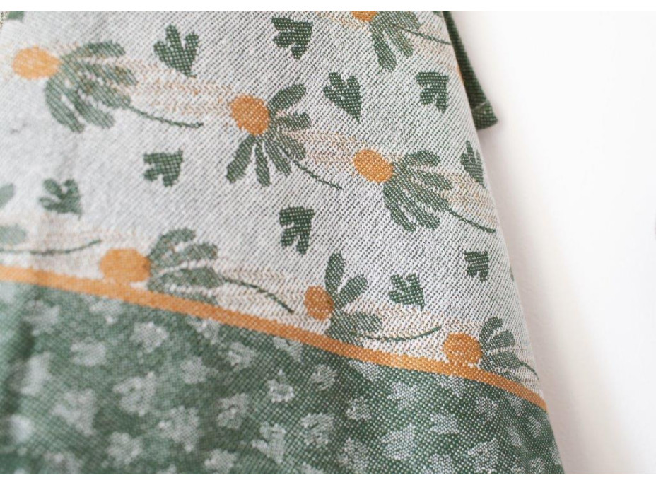 Žakárová kuchynská utierka CARINO 014 - 40x60 cm - tmavo zelená/sivá