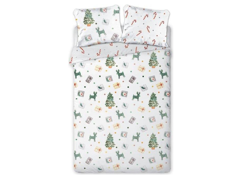 Bavlnené obliečky SCANDIC Darčeky - biele - 220x200 cm