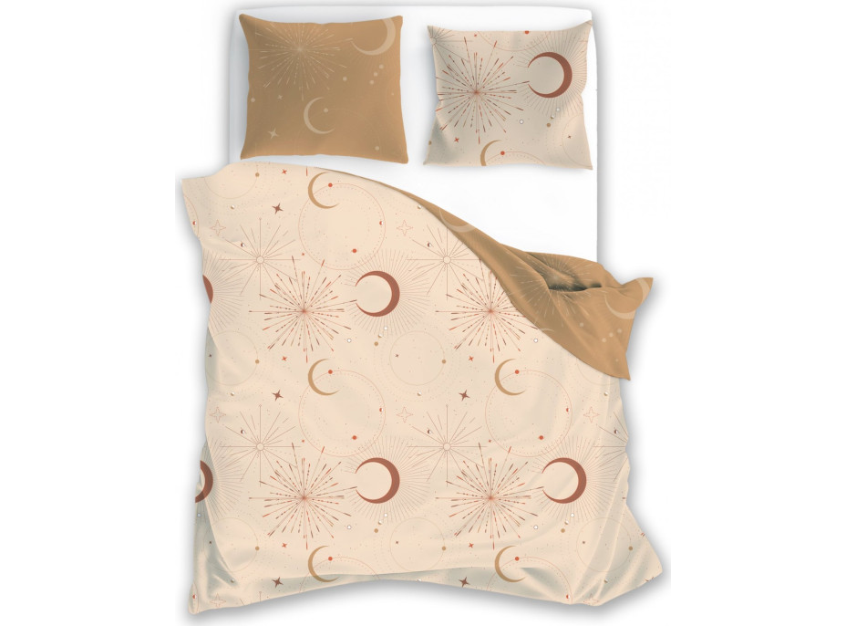 Posteľné obliečky BOHO Hviezdy - 140x200 cm - bavlnený satén