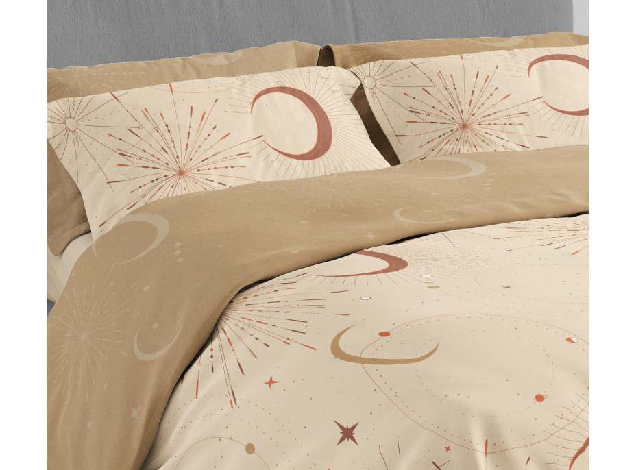 Posteľné obliečky BOHO Hviezdy - 160x200 cm - bavlnený satén