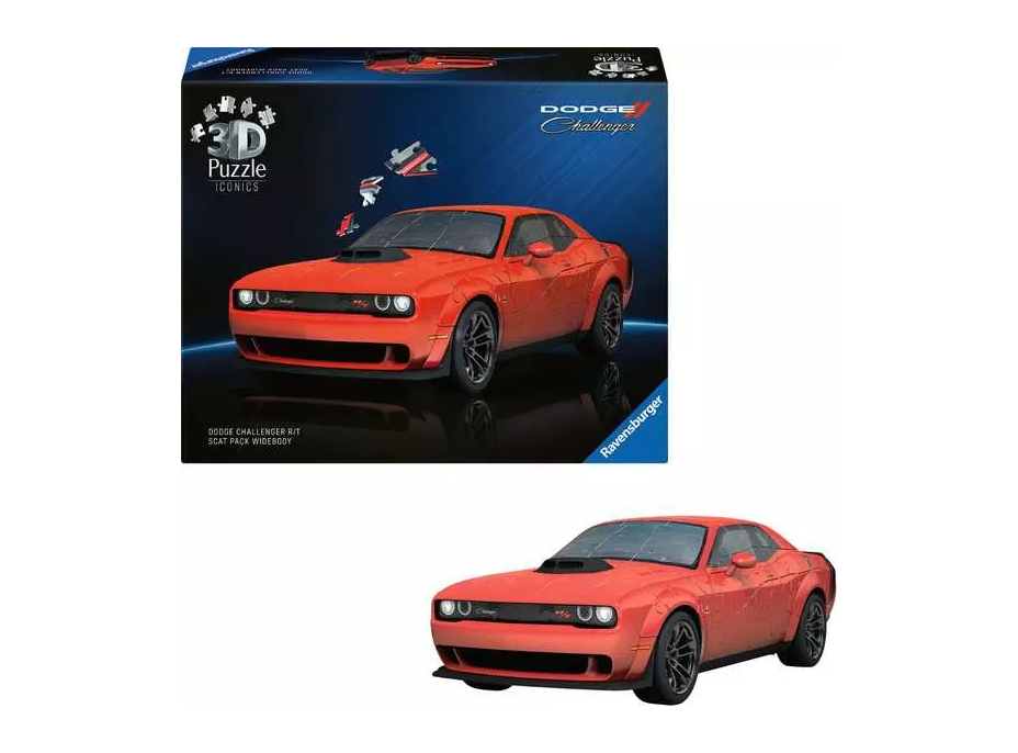 RAVENSBURGER 3D puzzle Iconics: Dodge Challenger Scat Pack Widebody 108 dielikov