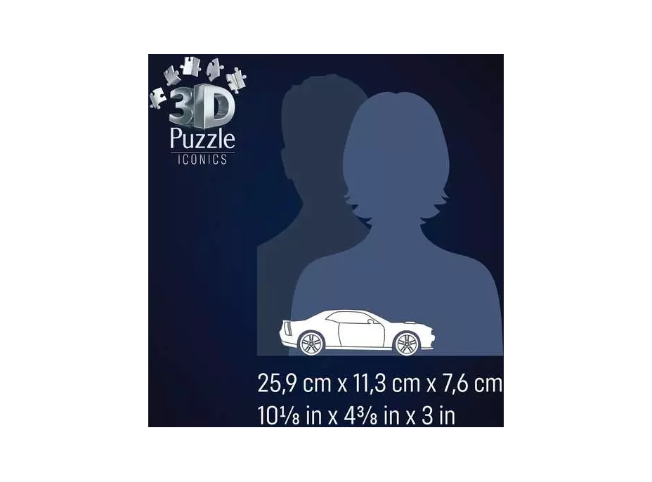 RAVENSBURGER 3D puzzle Iconics: Dodge Challenger Scat Pack Widebody 108 dielikov