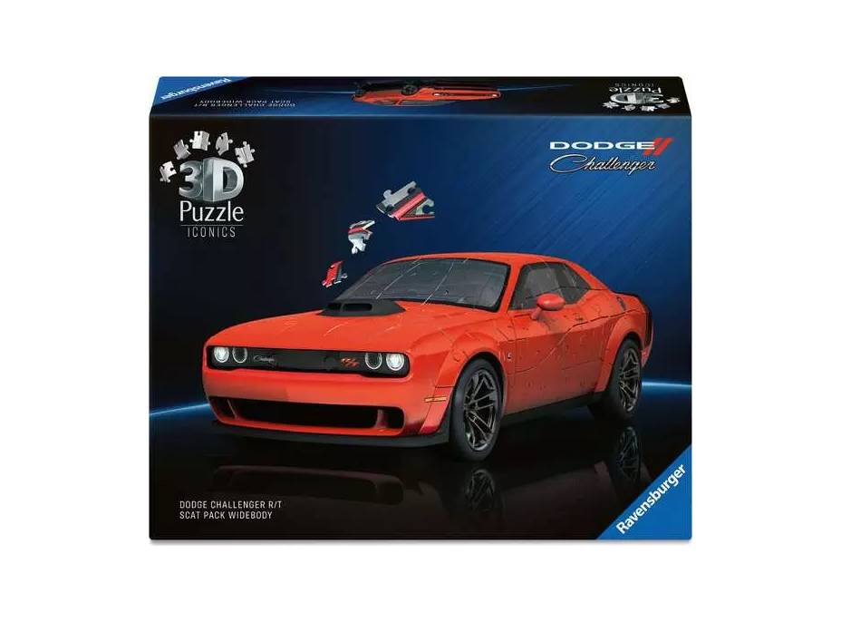 RAVENSBURGER 3D puzzle Iconics: Dodge Challenger Scat Pack Widebody 108 dielikov
