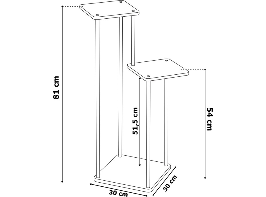 Stojan na kvety TOMAS rustic