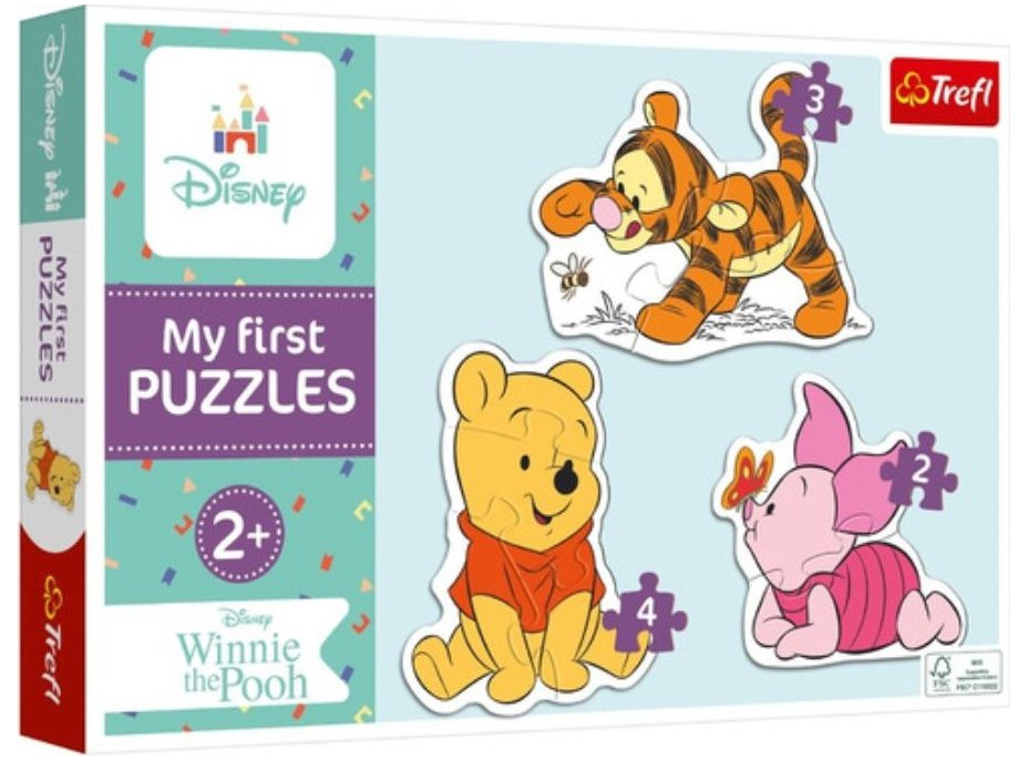 TREFL Baby puzzle Medvedík Pú 3v1 (2,3,4 dielikov)