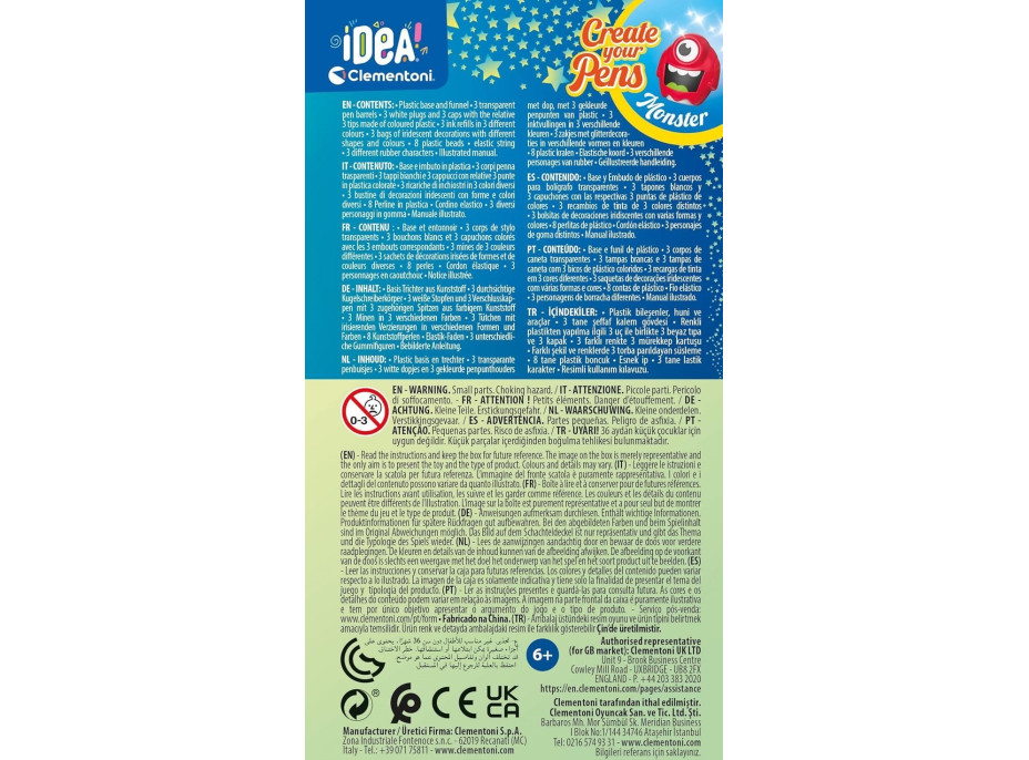 CLEMENTONI IDEA Kreatívna súprava na výrobu pier Monster