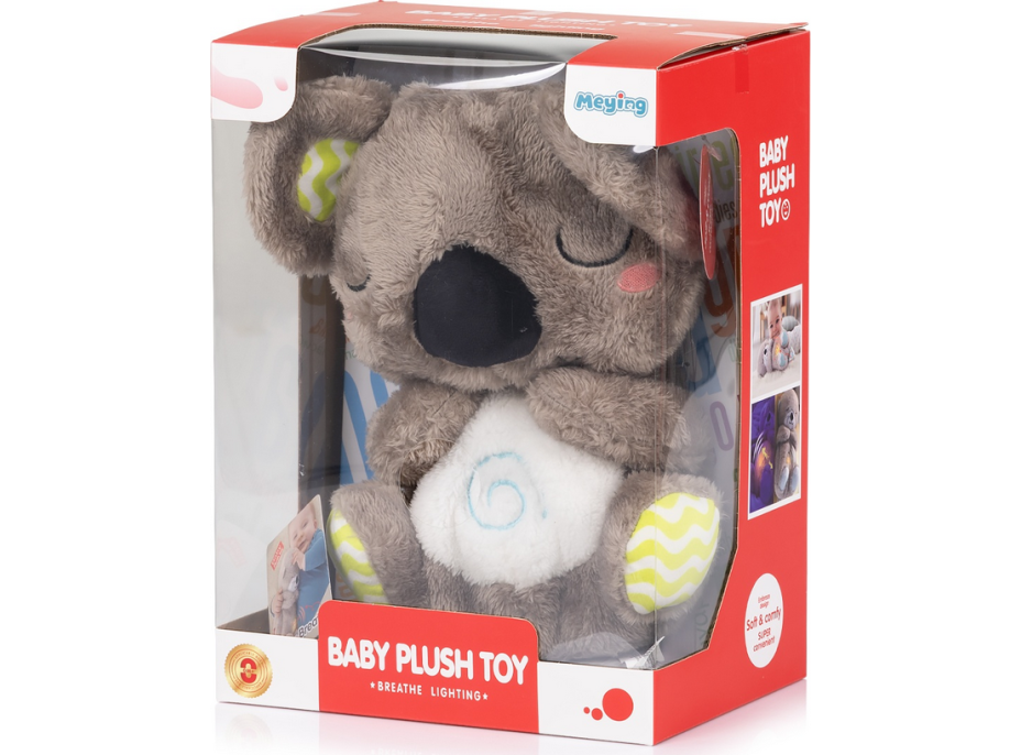 CHIPOLINO Plyšová dýchajúca hračka s hudbou Koala - béžová