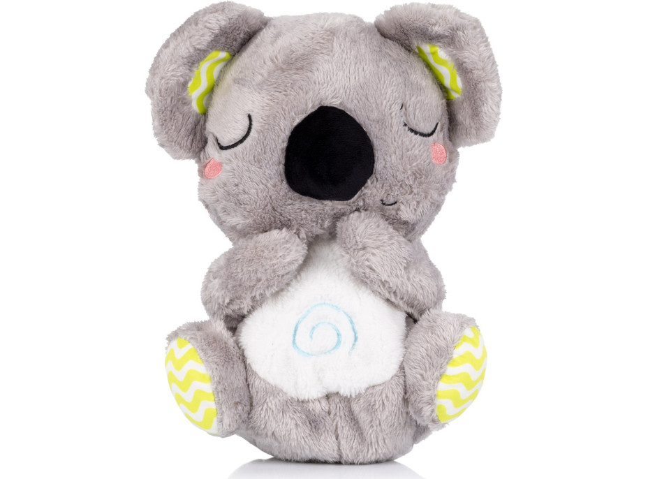 CHIPOLINO Plyšová dýchajúca hračka s hudbou Koala - zelená/sivá