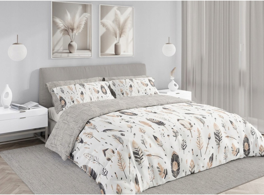 Posteľné obliečky BOHO Períčka - 140x200 cm - bavlnený satén