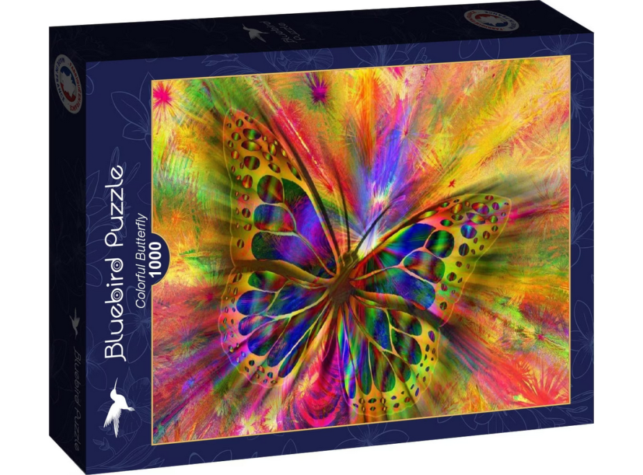 BLUEBIRD Puzzle Pestrofarebný motýľ 1000 dielikov
