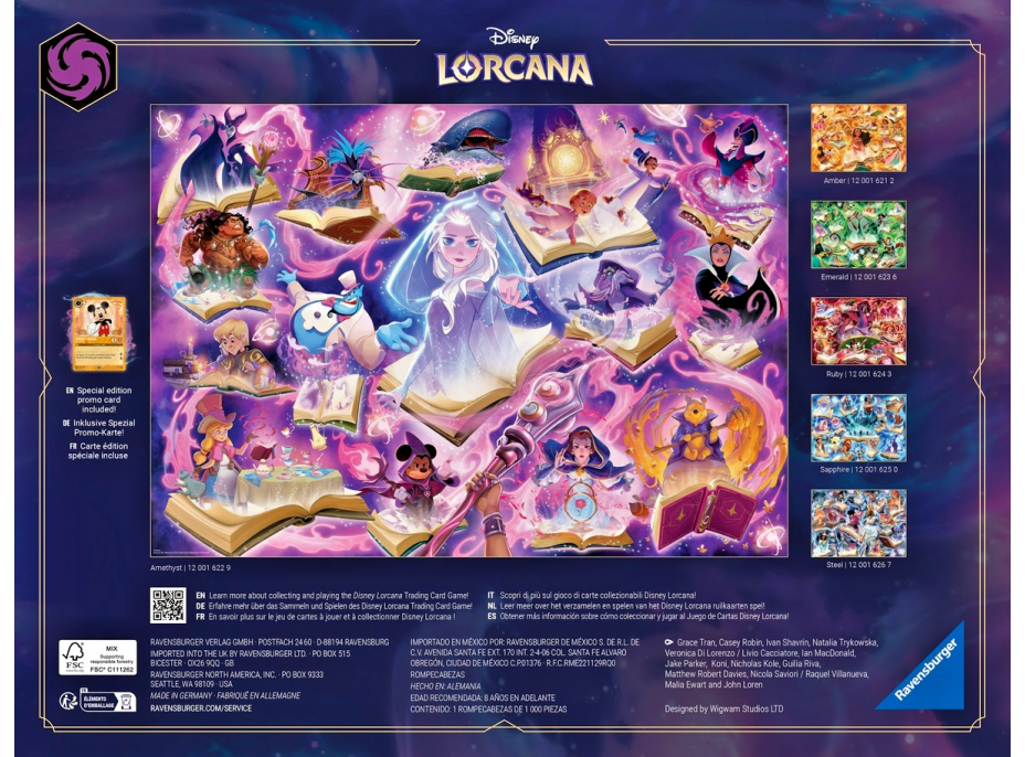 RAVENSBURGER Puzzle Disney Lorcana - Glimmers of the Realm: Ametyst 1000 dielikov