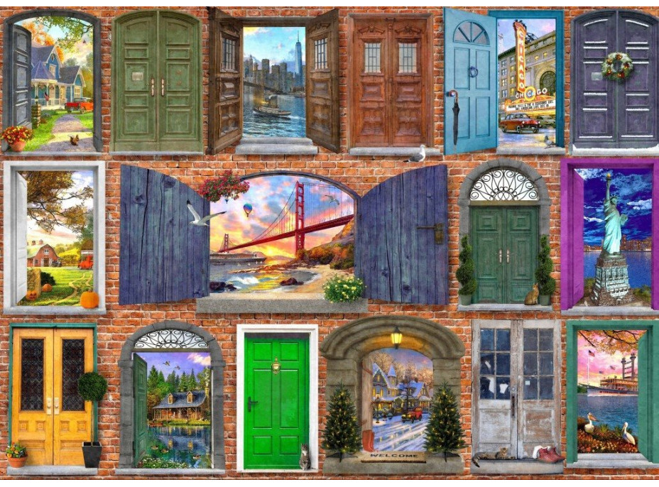 BLUEBIRD Puzzle Dvere USA 1500 dielikov