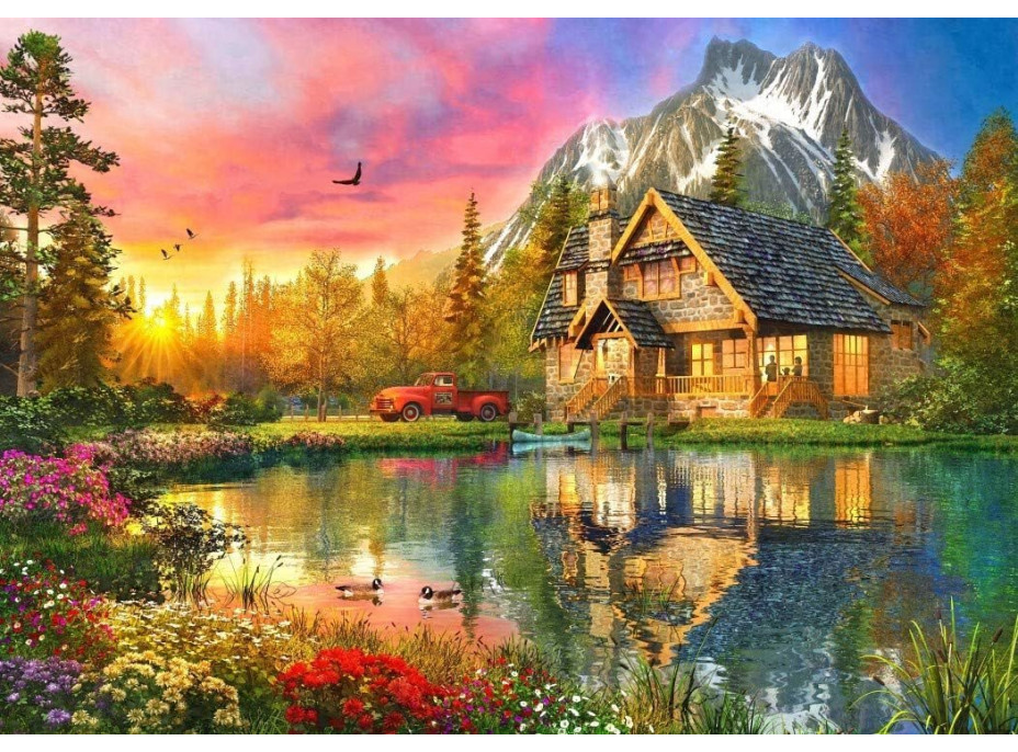 BLUEBIRD Puzzle Horská chata 1000 dielikov