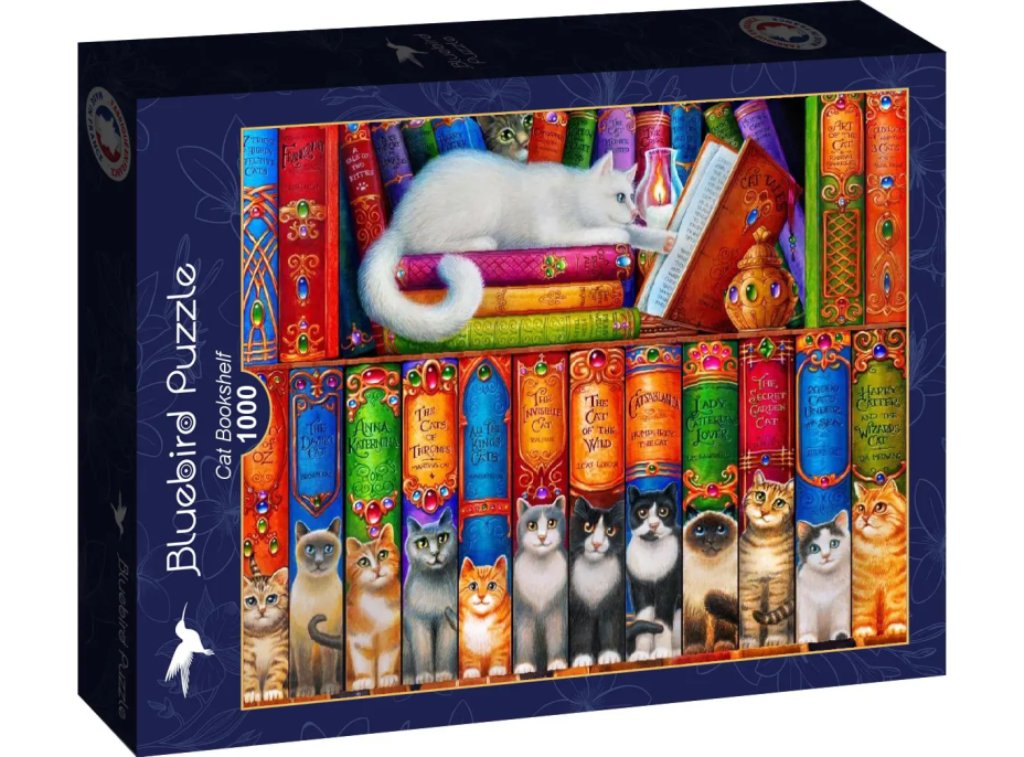 BLUEBIRD Puzzle Mačacia knižnica 1000 dielikov