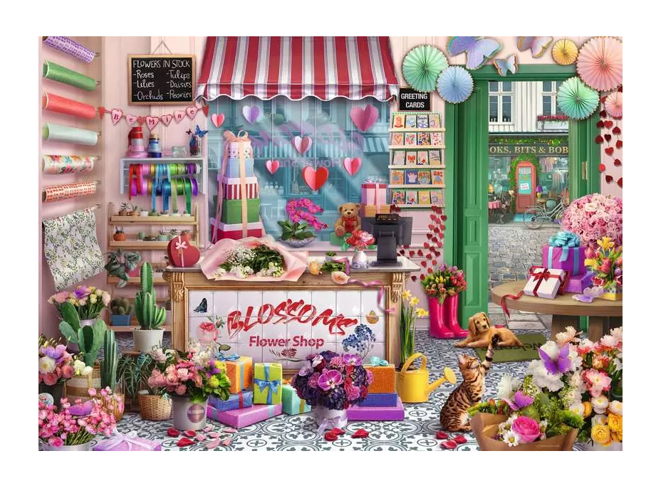 RAVENSBURGER Puzzle Kvetinový obchodík 1000 dielikov