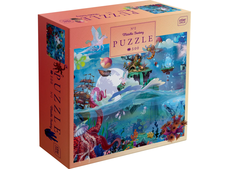 INTERDRUK Puzzle Mettalic Fantasy: Ríša divov 500 dielikov