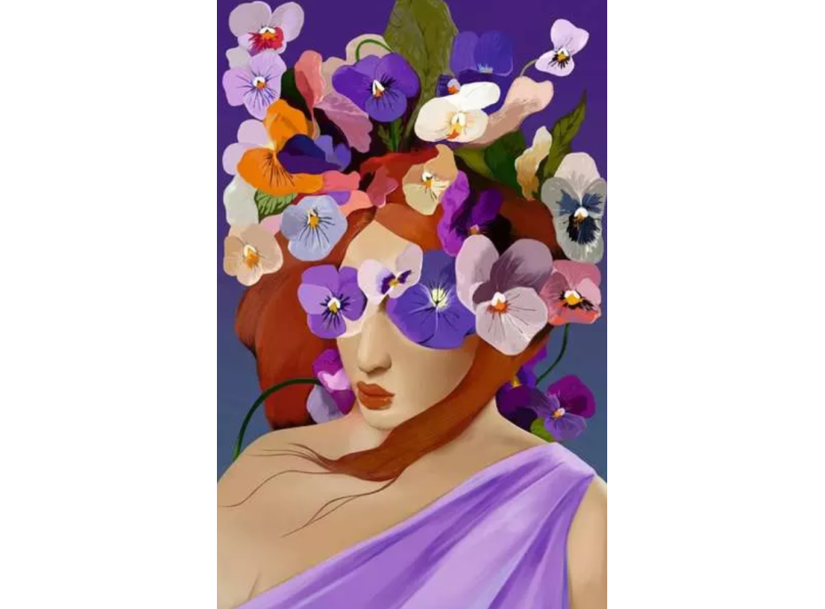 RAVENSBURGER Puzzle Moment: Kvetinová hlava Fialka 200 dielikov