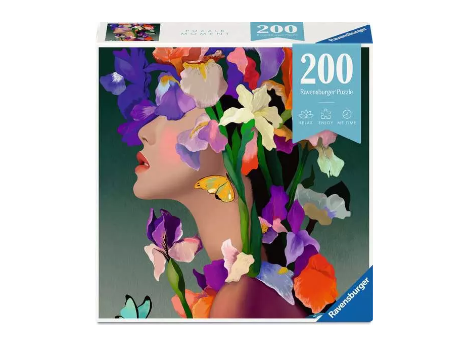 RAVENSBURGER Puzzle Moment: Kvetinová hlava Iris 200 dielikov